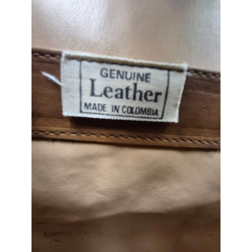 Vintage Texama Leather Briefcase Attache Tan Executive Bag Gold Tone Hardware
